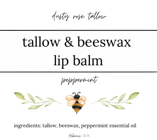 Tallow and Beeswax Lipbalm
